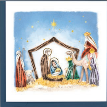 Nativity Scene Quilled Paper Card