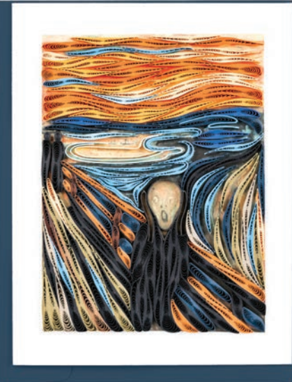 Munch's "The Scream" Quilled Paper Art Card