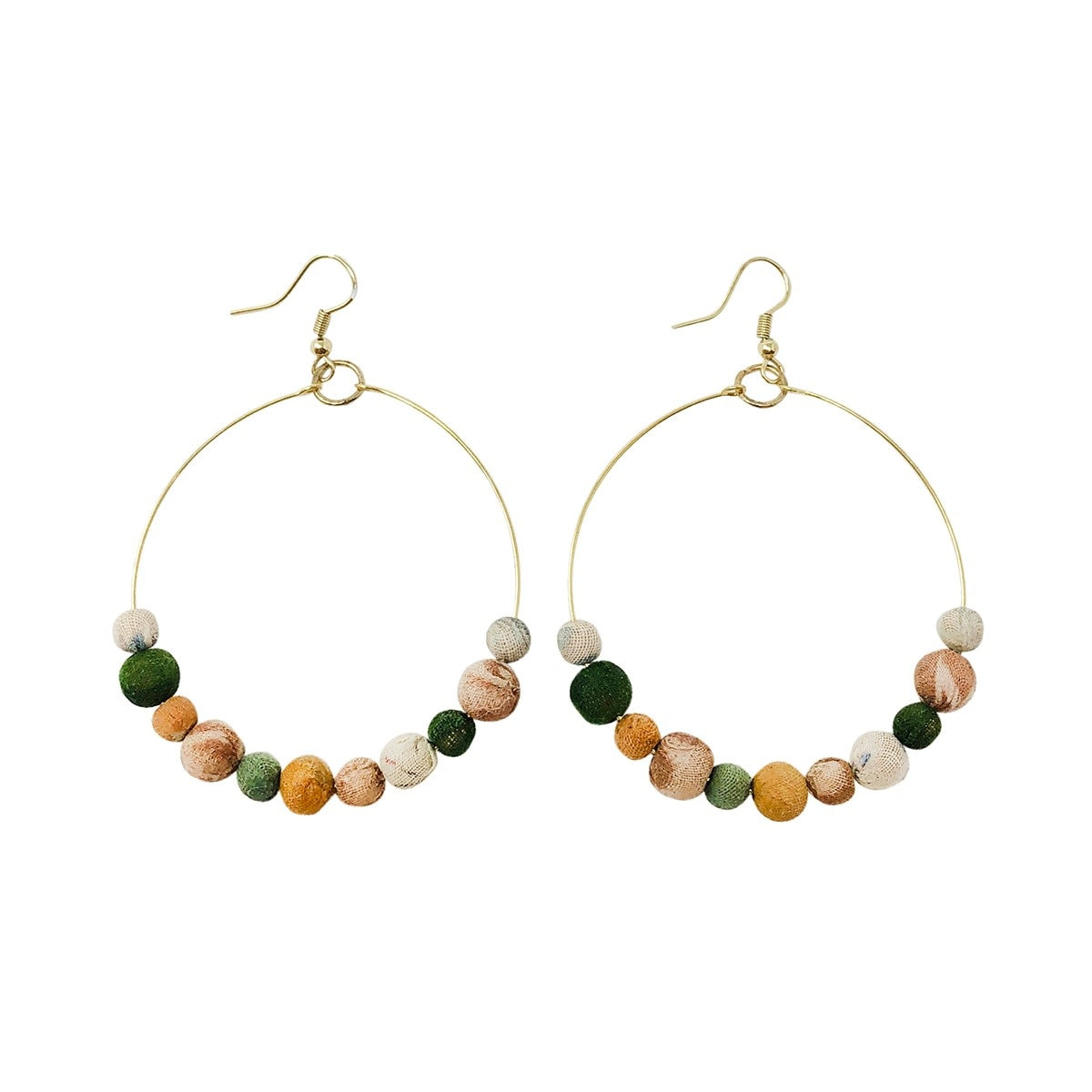 Kantha Terai Hoops Earrings