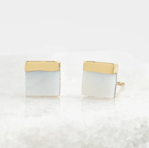 Kelly Mother of Pearl Stud Earrings