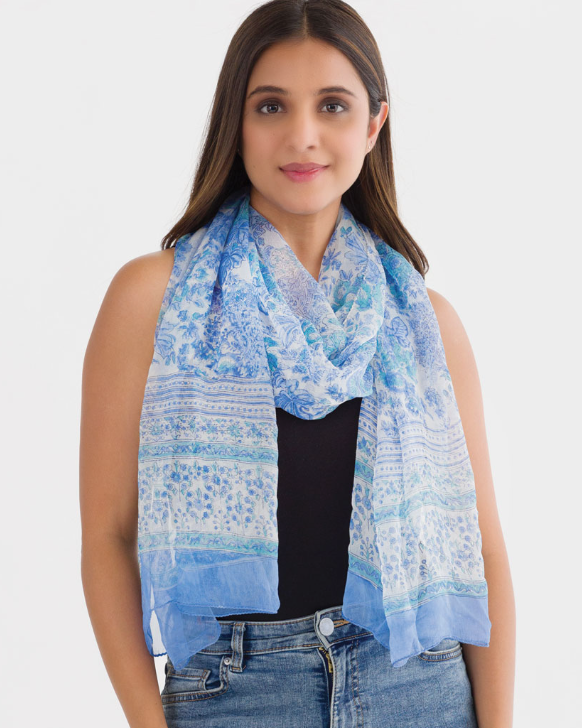Sheela Hand Blocked Scarves
