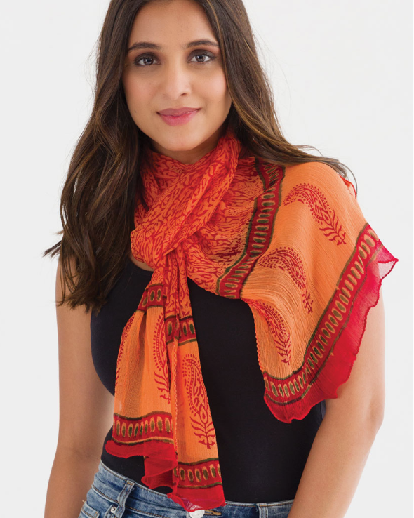 Sheela Hand Blocked Scarves