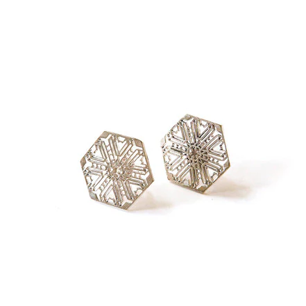 Snowflake Studs - Silver
