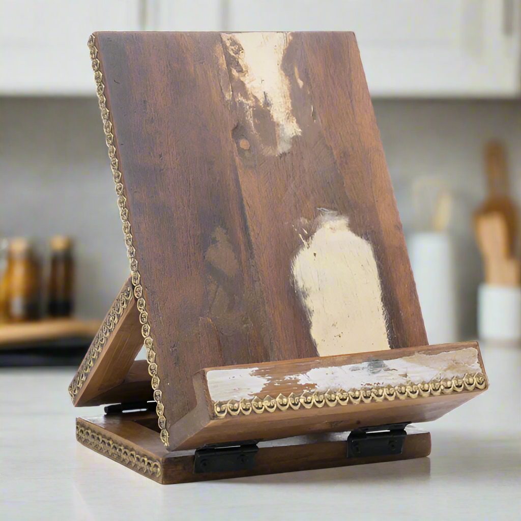 Reclaimed Wood Tablet and Book Stand