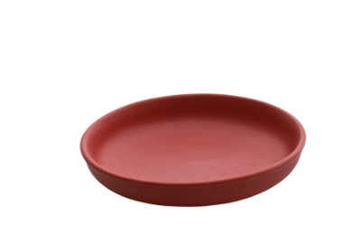 Ceramic Red Plate 8"
