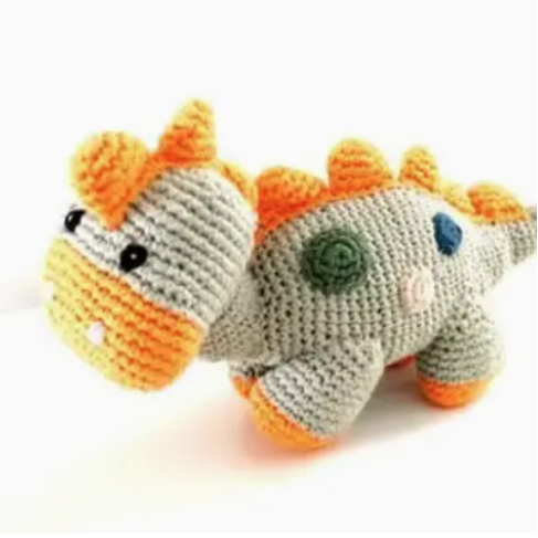 Stagger Teal Dinosaur Rattle
