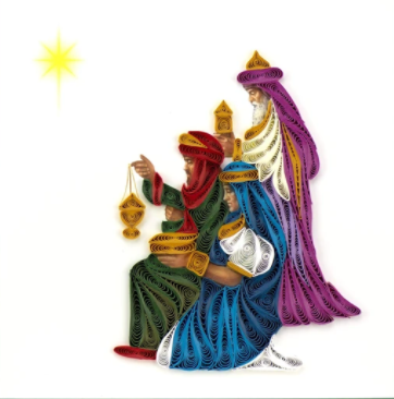 Three Wise Men Quilled Paper Card