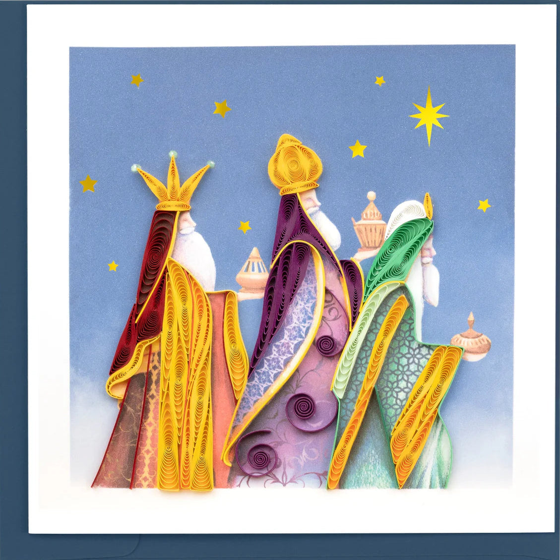 three wise men quilling christmas card