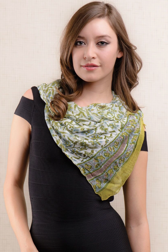 Sheela Hand Blocked Scarves