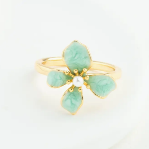 Hope in Bloom Ring in Mint