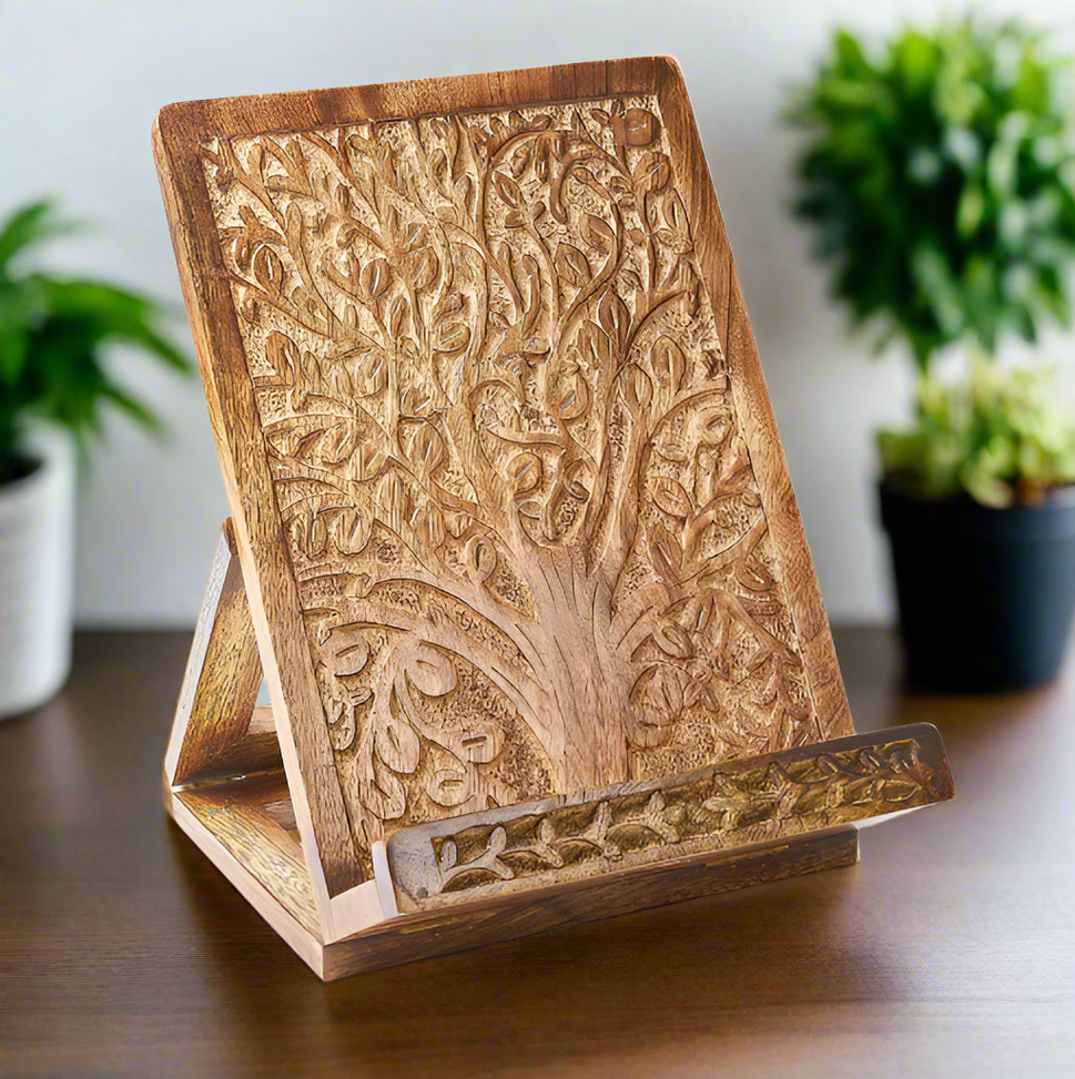 Hand-carved Tablet and Book Stand Tree of Life