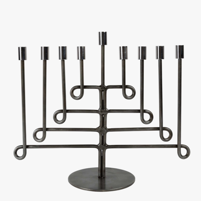 twisted-iron-menorah