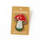 Switch Bala Mani Beaded Mushroom Brooch Pin - Handmade 3 image