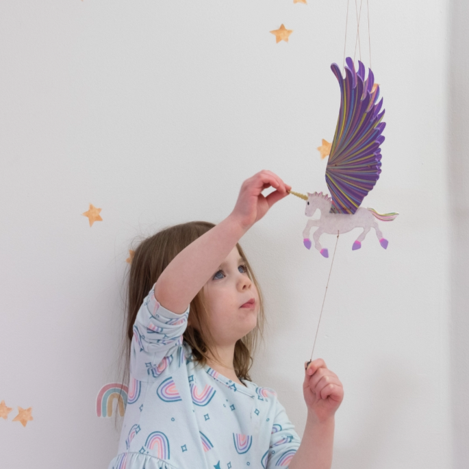 Unicorn Flying Mobile - Purple