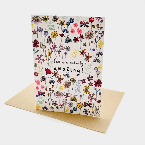 Growing Paper Greeting Card - Utterly Amazing