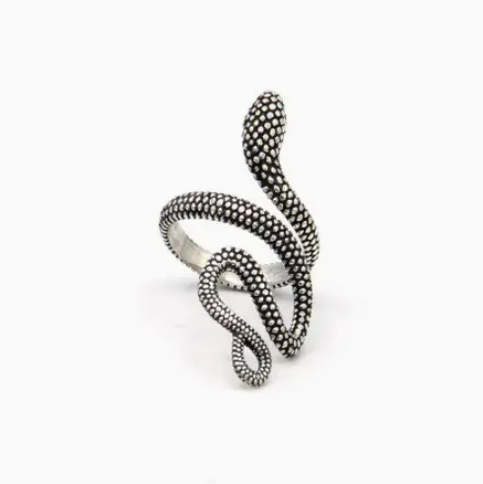 Viper Snake Ring Silver