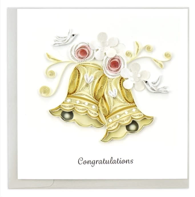 Wedding Bells Quilled Paper Card