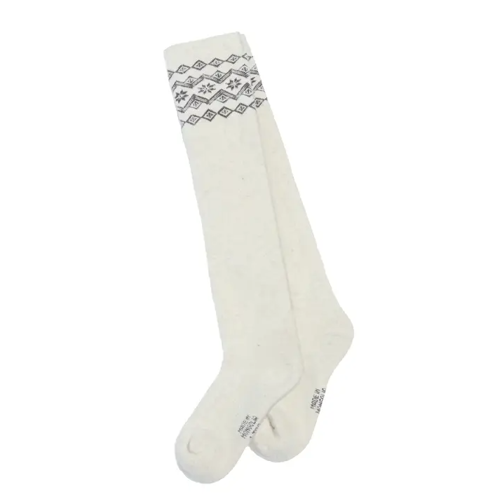 white-knee-high-sheep-wool-socks