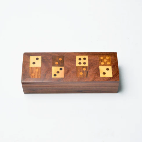 Domino Family Fun Wooden Game Set - Handmade