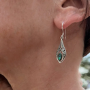 Switch dewdrop abalone earrings on model 3 image
