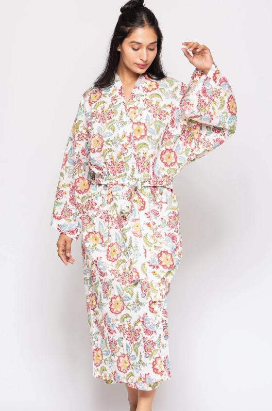 Reva Block Print Kimono Robes