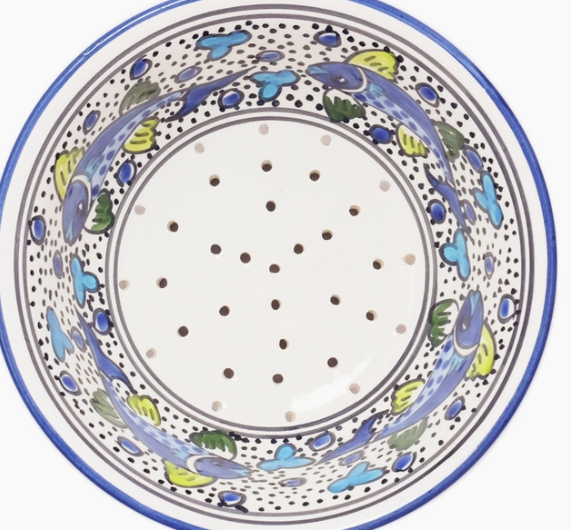 Blue Fish Berry Bowl 8"x3"
