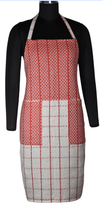 Sale Organic Cotton Apron Red and White